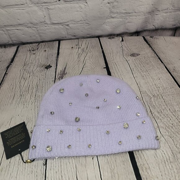 Charter Club Cashmere Embellished Cuffed Beanie - Picture 5 of 6